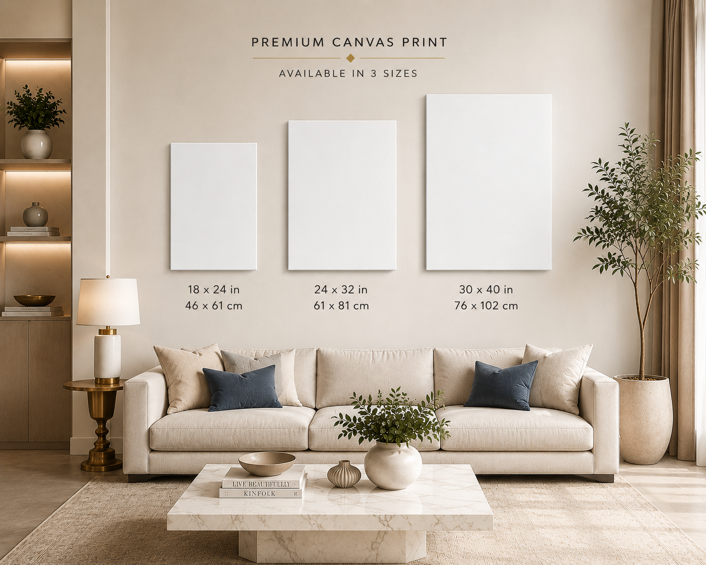 Stillness No I - Coastal Canvas Print by Lina Gomez