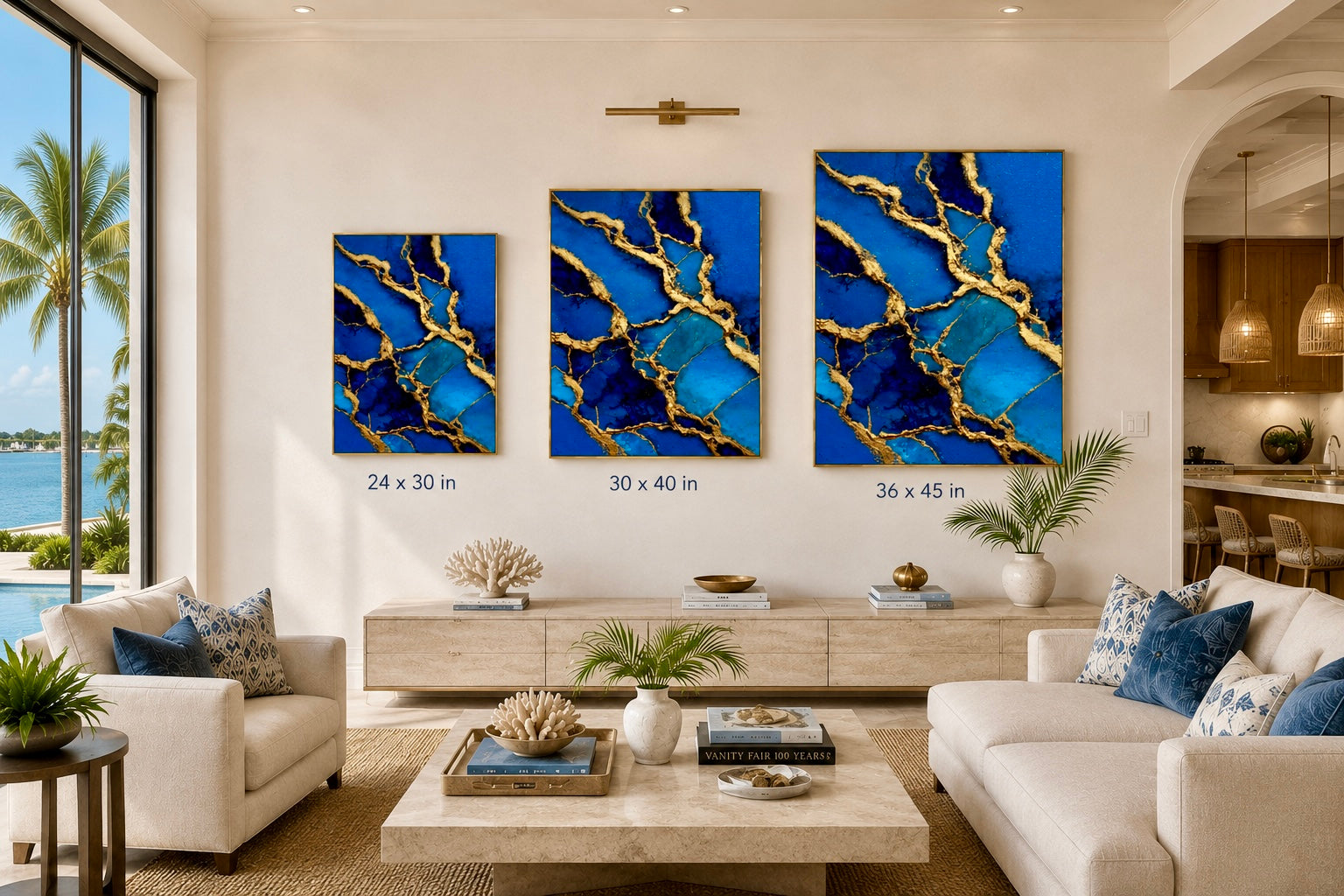Golden Flow I - Canvas Print