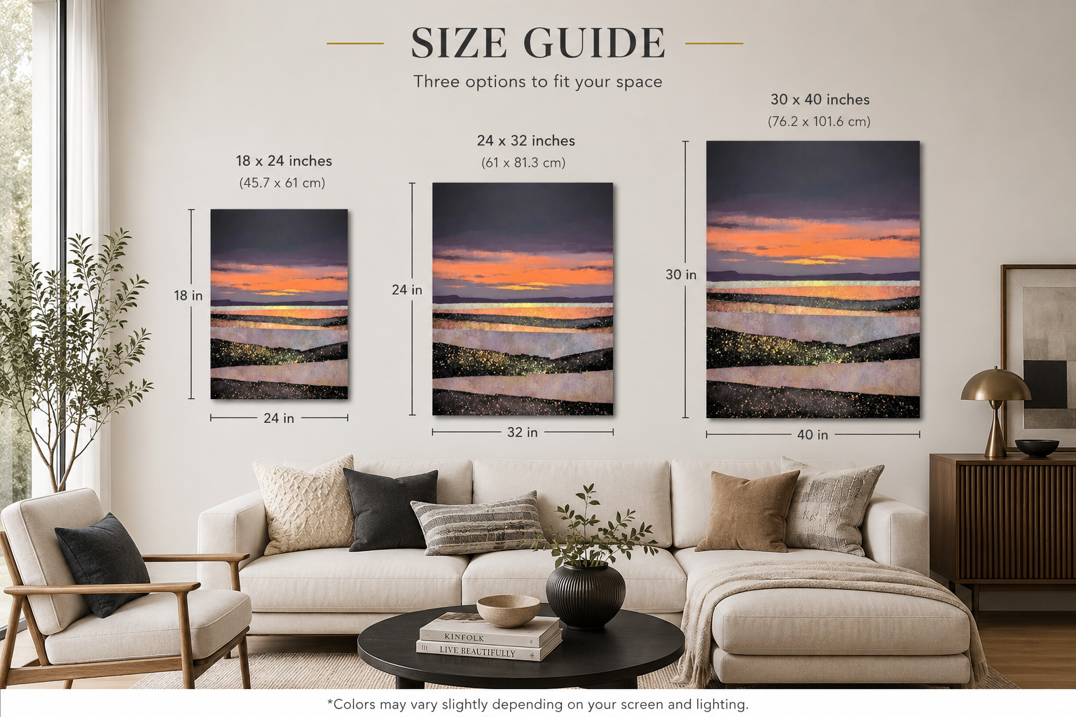 Golden Horizon - Coastal Canvas Print
