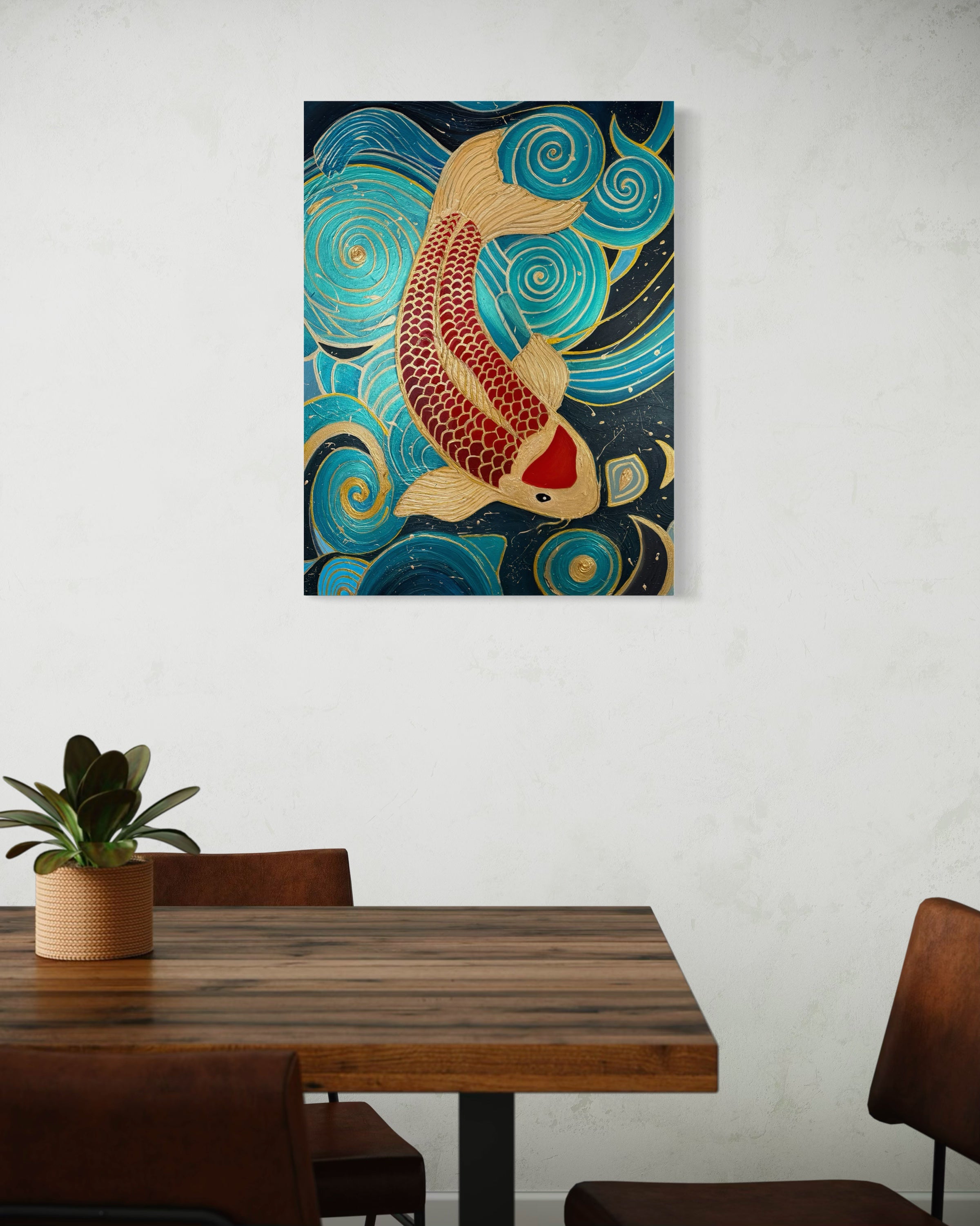 Stillness No I - Abstract Koi Fish Fine Art Print by Lina Gomez
