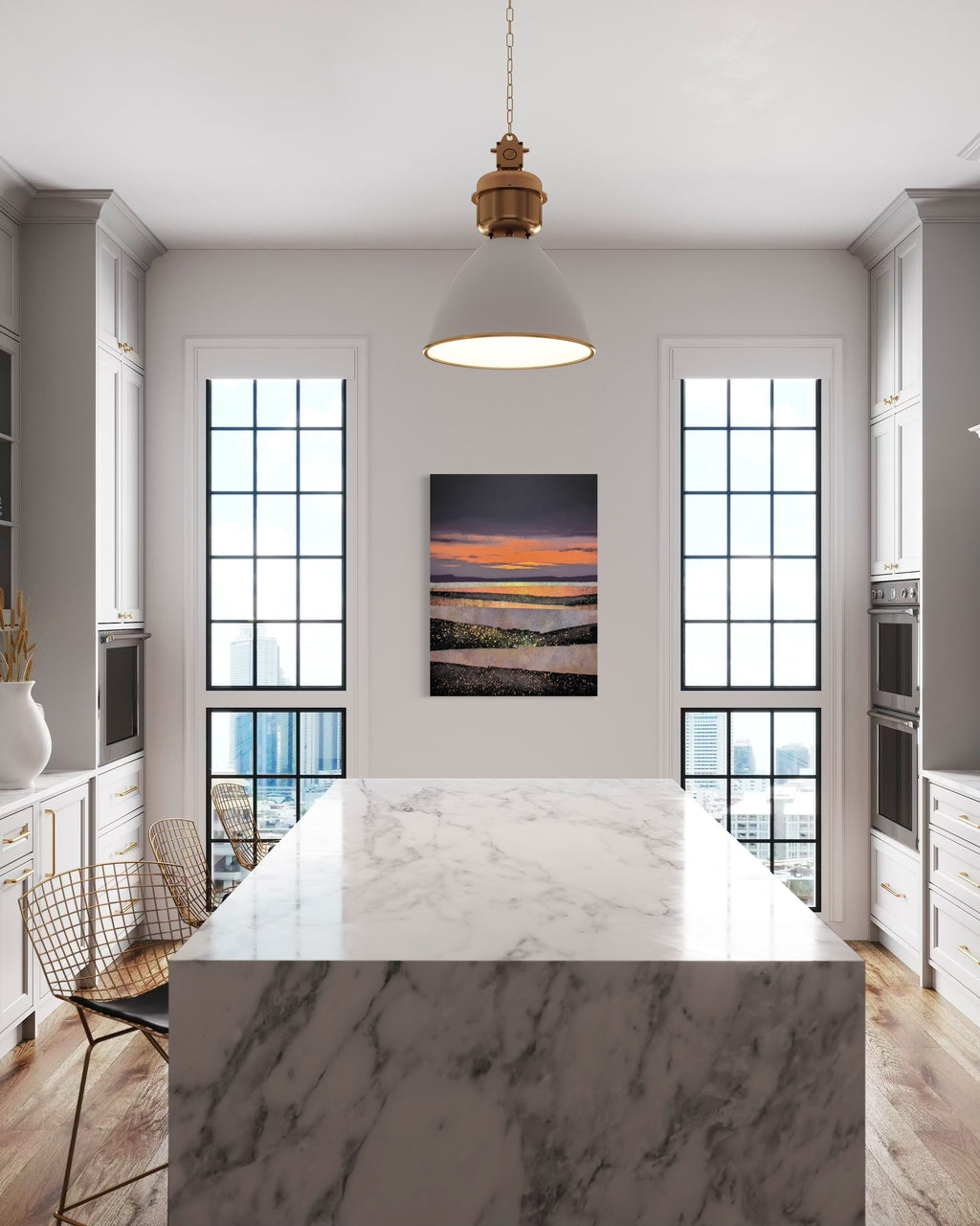 Golden Horizon - Coastal Canvas Print