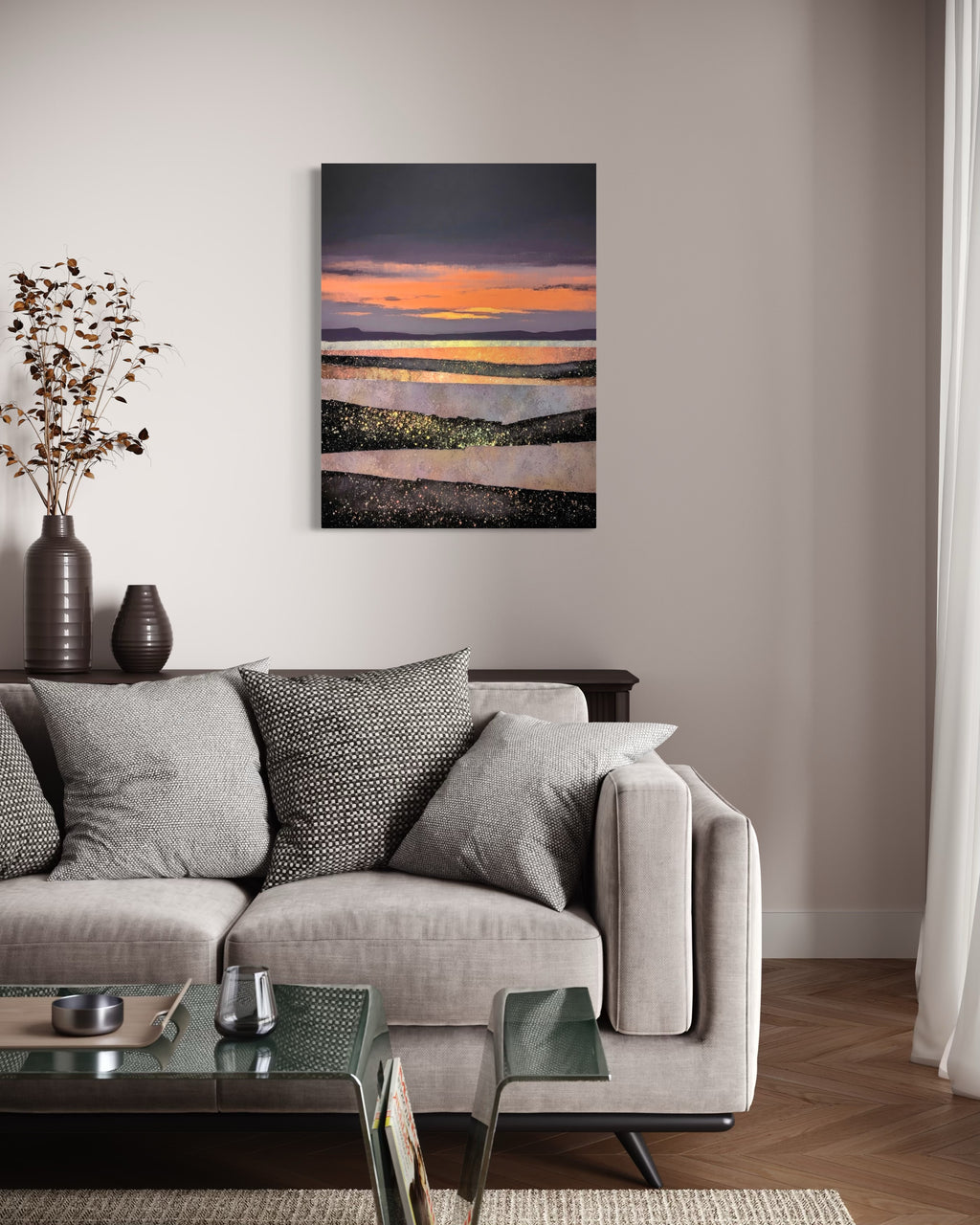 Golden Horizon - Coastal Canvas Print
