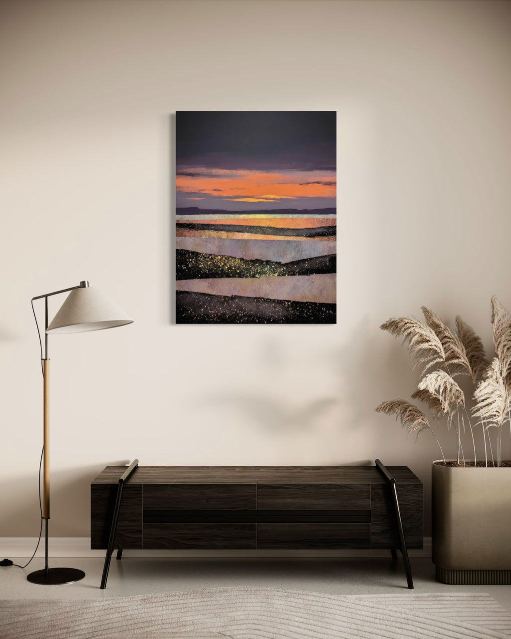 Golden Horizon - Coastal Canvas Print