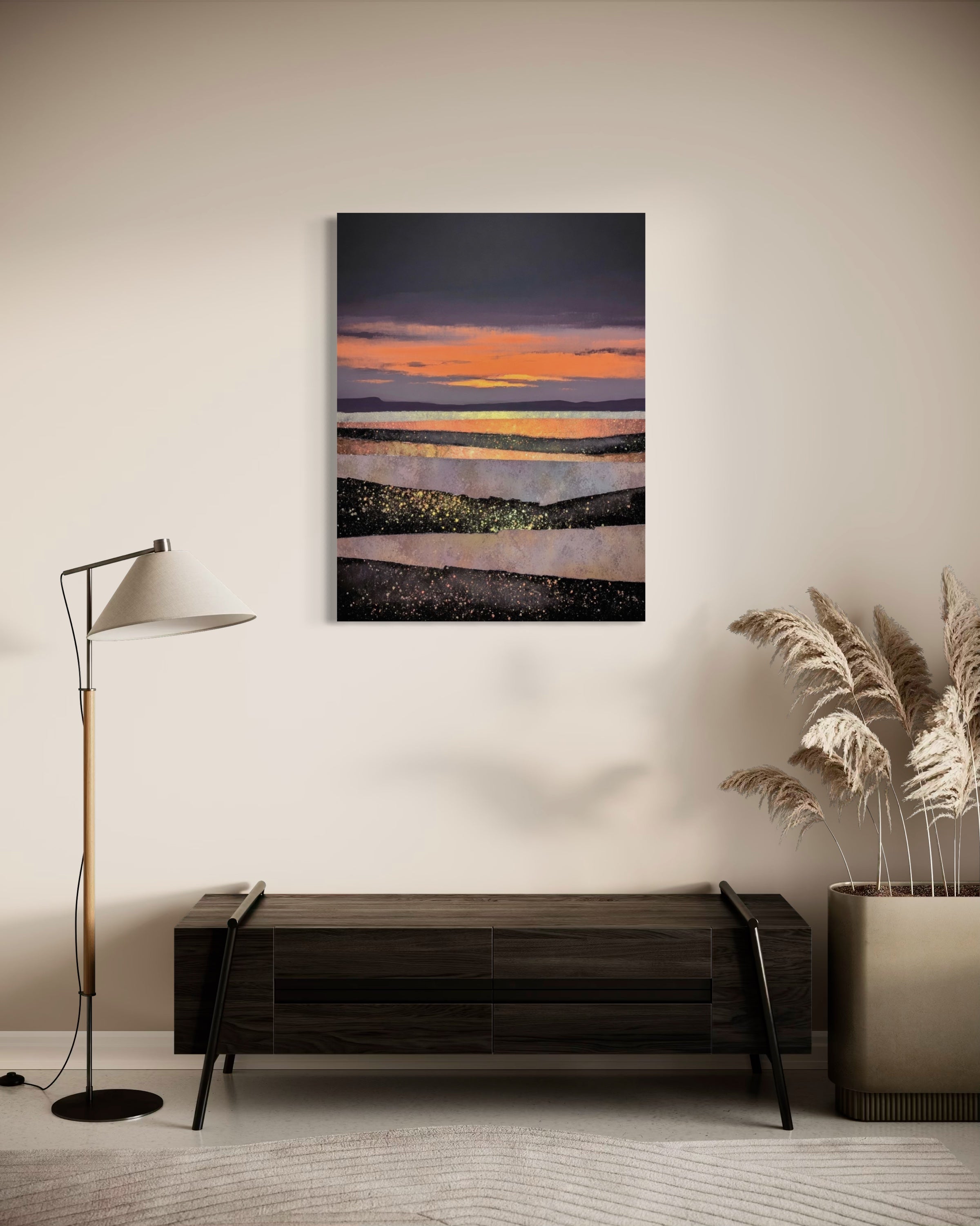 Golden Horizon - Coastal Canvas Print
