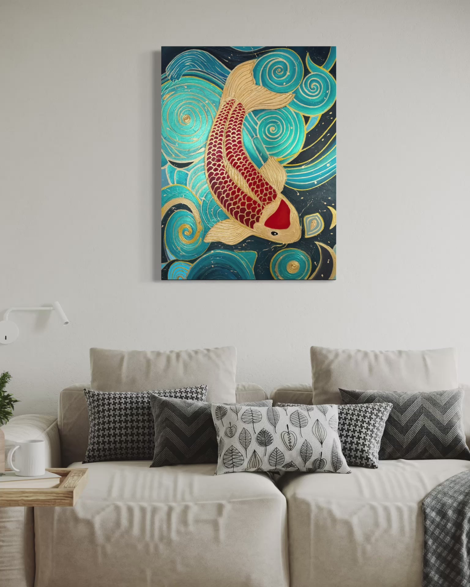 Stillness No I - Koi Fish Fine Art Print by Lina Gomez
