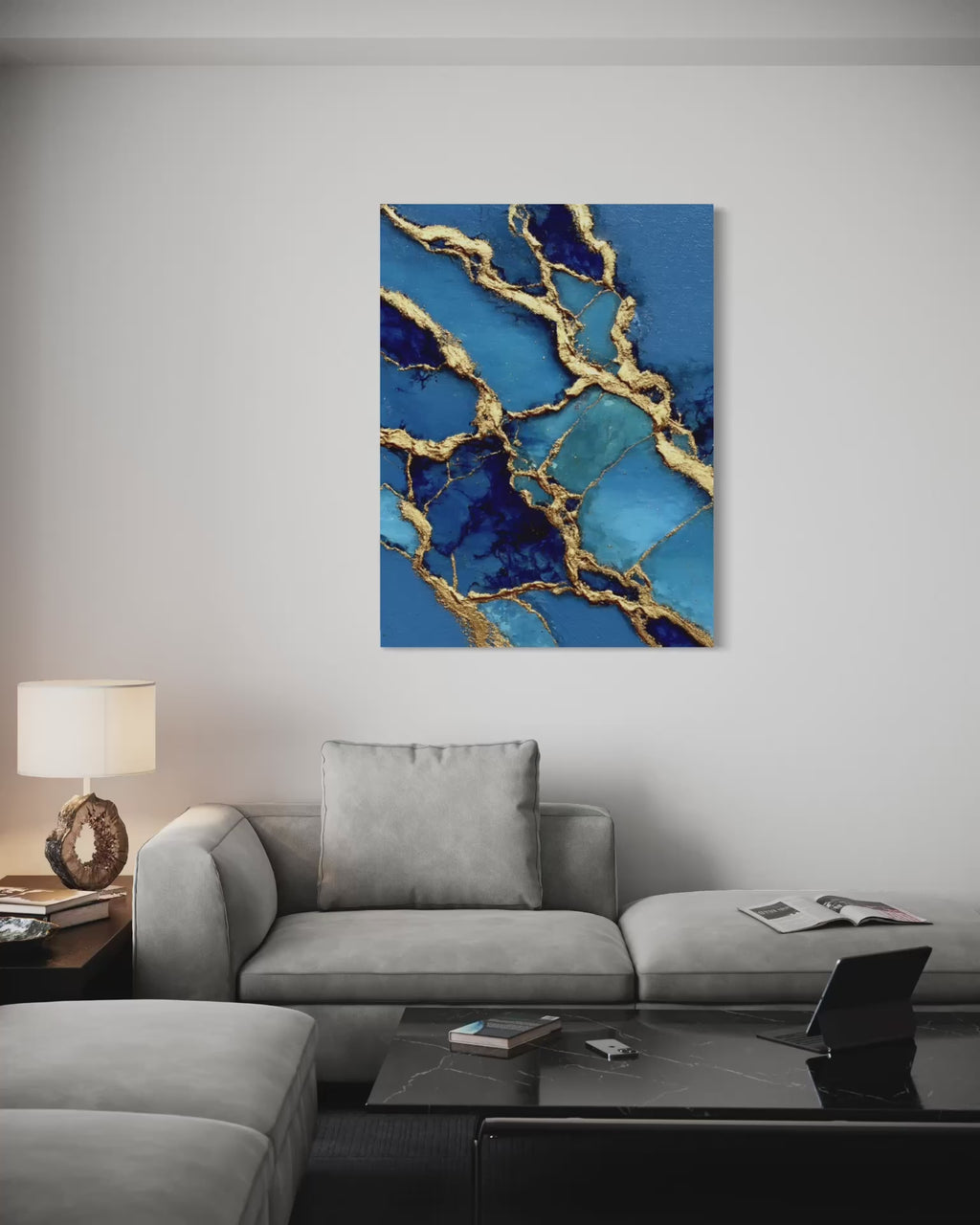 Golden Flow I - Canvas Print