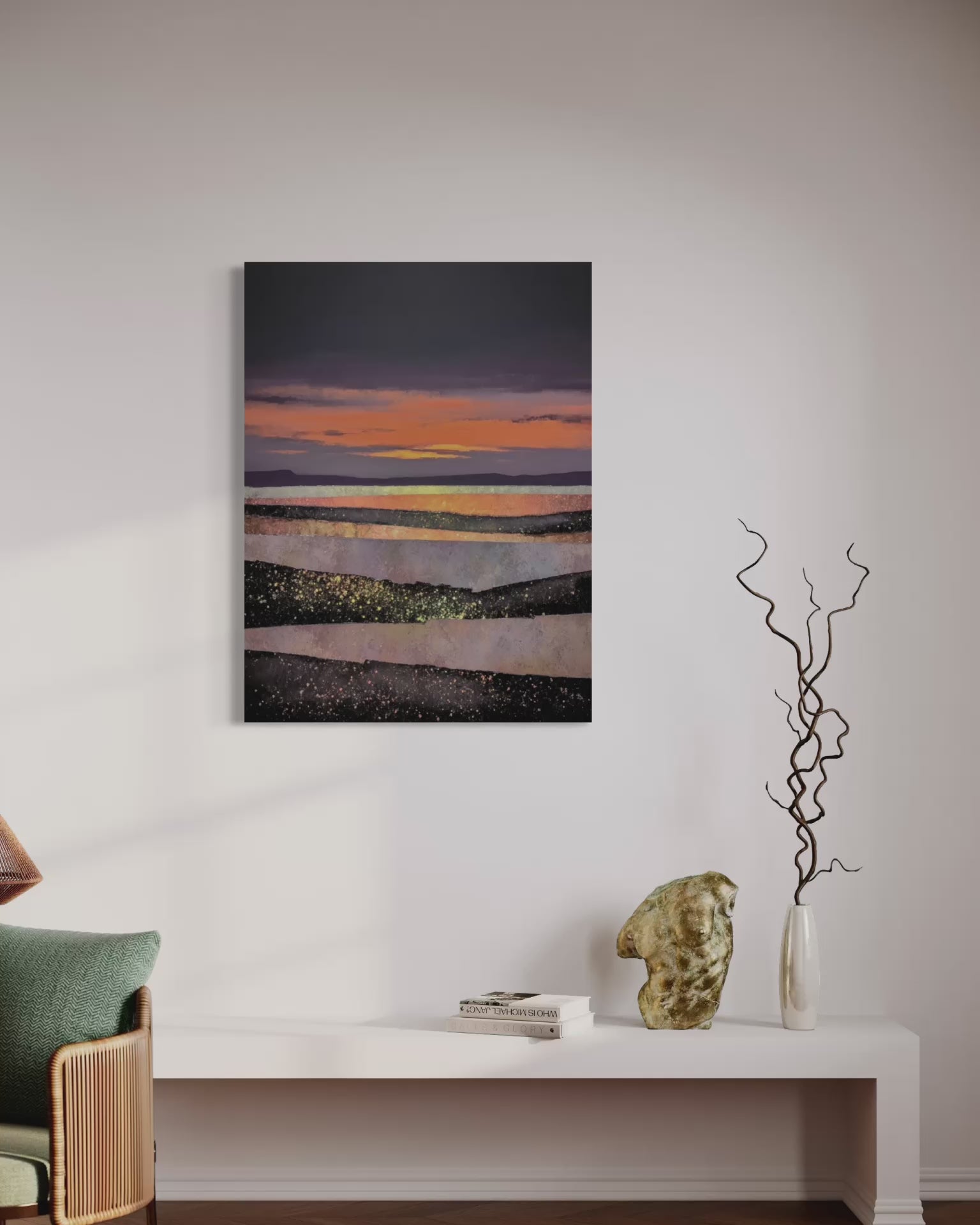Golden Horizon - Coastal Canvas Print